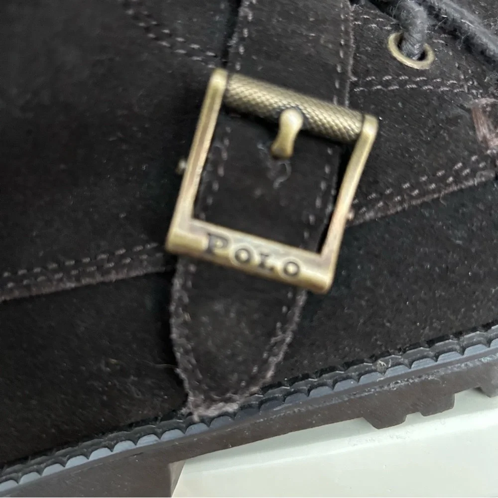 Polo Ralph Lauren boots Mens size 5.5 Ranger Boot buckle brown‎ suede